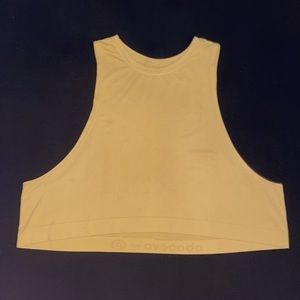 Pale yellow @ by avocado Crop tank top with wide sleeves (Women)